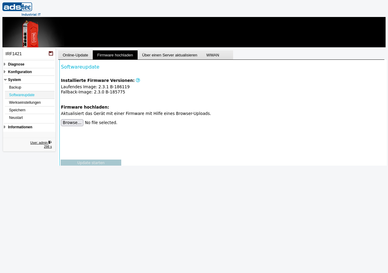 Firmware hochladen