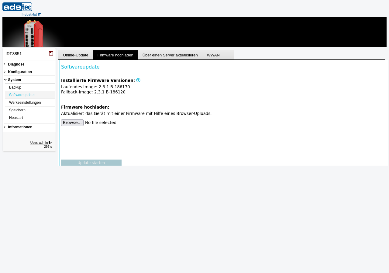 Firmware hochladen